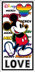 30x60 Mickey Repeat Pride Beach Towel
