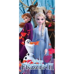 Frozen II Frozen is Back Anna Elsa Olaf Cristof Sven Beach Towel, 28x58