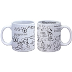 11oz Sketch Mickey Design Mug, White