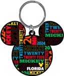 Laser Keychain 2024 Mickey Head, Florida Namedrop