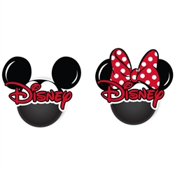 Disney Mickey Minnie Head 2pk Antenna Topper