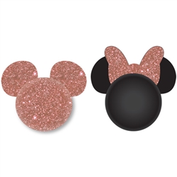 Rose Gold Mickey and Rose Gold Minnie Antenna Topper