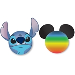 Stitch Face and Mickey Rainbow Antenna Topper