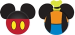 Mickey Mouse and Goofy Body Antenna Toppers