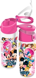 Disney Ensemble Group Mickey Minnie Goofy Donald Pluto Flip Top Bottle