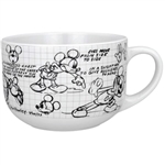29oz Sketch MickeyJumbo  Soup Mug, White
