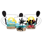 Mickey Minnie Sunset Gazers 11oz Mug w/Spoon, Multi