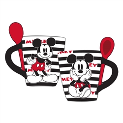 Mickey Stripes Mug with Spoon, Stripes