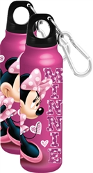 Minnie Hearts Aluminum Bottle Wide Mouth, Pink