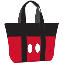 Beach Tote Mickey Pants, Black Red