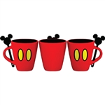 Mickey Shorts 9oz Mug w/Spoon, Red Black Yellow