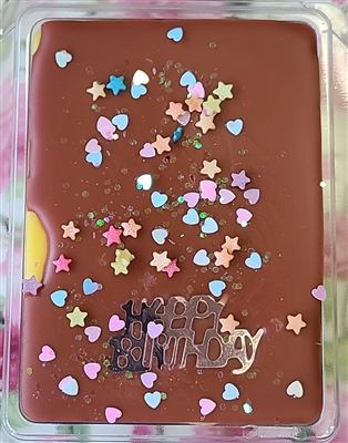 Chocolate Frosted Yellow Birthday Cake Wax Tart