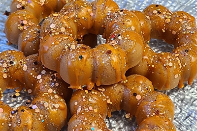 Sprinkled Pumpkin Doughnut Shaped Tart