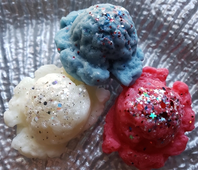 Red, White, & Blue Ice Cream Shaped Tarts