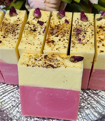 Lemon Curd & Rose Milk Almond Milk Cold Process Soap