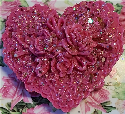 Salted Rose Heart Shaped Wax Tart