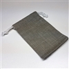 Grey Linen Drawstring Pouches