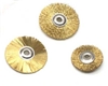 1" x 1/8" Crimped Brass Wheel Brush - Dozen