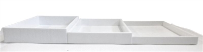 White Stackable Tray 1 Inch