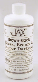 Jax Brown- Black Darkener works on Copper, Brass, Bronze - Pint