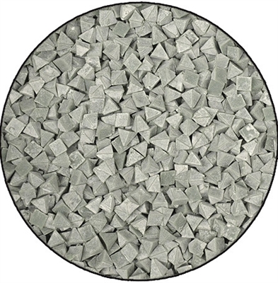 White Ceramilite Tumbling Media Pyramids Extra Fine Cut 1 Pound