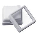 Square Acrylic Gem Jars White (50 Pcs) 1.5 x 1.5 Inches