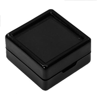 Square Acrylic Gem Jars Black (50 Pcs)  1.5 x 1.5 Inches