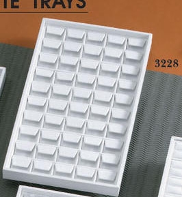 EARRING TRAY 50-PAIR LARGE WHITE