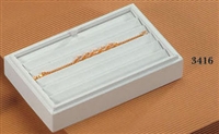 Tray Bracelet 6-Slot Small 3416 White Leatherette