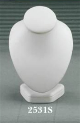 Neck Display Small 2513S White Leatherette