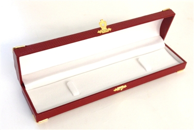 Bracelet Box Red with Gold Corners/Clasp