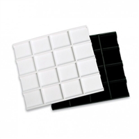 TRAY LINER INSERT WHITE LEATHERETTE - 16 COMPARTMENTS