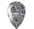 Cubic Zirconia Pear Clear Swarovski