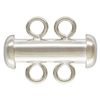 Sterling Silver Tube Clasp 2-Strand