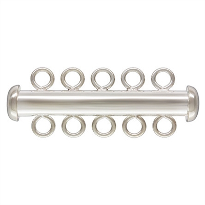 Sterling Silver Tube Clasp 5-Strand