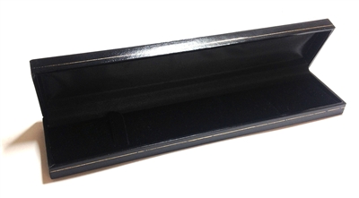 Bracelet Box in Black Leatherette  8-3/4 x 2 x 1-1/8"