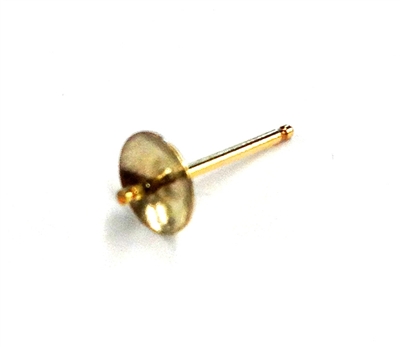 Yellow Gold Filled Pearl Post 3.0mm (10)