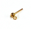 Yellow Gold Filled Ballstud 3.00mm With Ring (6)