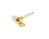 Yellow Gold Filled Ballstud 4.00mm With Ring