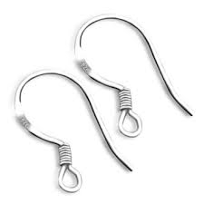 Sterling Silver Flat Fish Hook Earrings