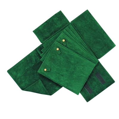 Pearl Folder 6 Inserts Green Velvet - Exquisite Quality