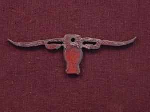 Rusted Iron Longhorn Pendant