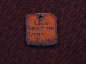 Rusted Iron Life Is About The Little Things Inspiration Pendant