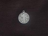 Vintage St Francis Medallion Replica (The Patron Saint Of Animals) Antique Silver Colored