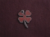 Rusted Iron Small Four Leaf Clover Charm