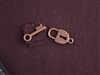 Toggle Clasp Antique Copper Colored Lock & Key