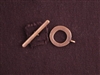 Toggle Clasp Antique Copper Colored Simple Ring