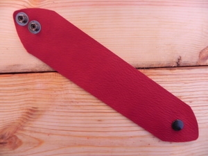 Leather Cuff Small/Medium Cranberry Red