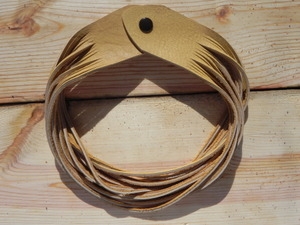 Leather Shredded Necklace Saddle (Chamois Cloth)