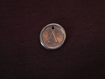 Initial A Antique Silver Colored Wax Seal